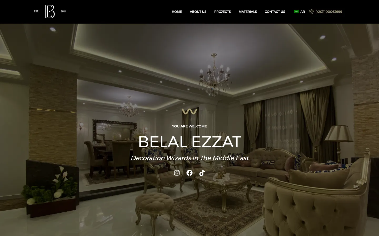 Belal Ezzat Interior Design & Finishing Website